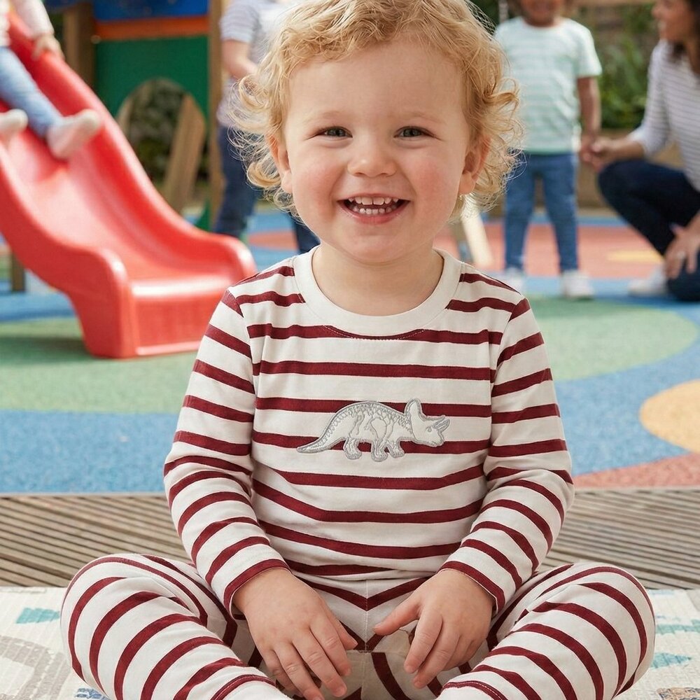 Classic Stripe Triceratops Set